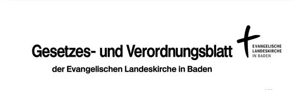 Titel des Gesetzes- und Verordnungsblatts der Landeskirche in Baden