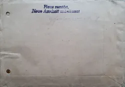 Quelle: Landeskirchliches Archiv Karlsruhe Ungeöffneter Brief: Haus zerstört. Neue Anschrift unbekannt.