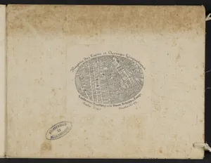 Quelle: Landeskirchliches Archiv Karlsruhe, Robert Schiller Plan von Jerusalem mit Mülheimer Krankenhaus-Bibliotheksstempel (1845)