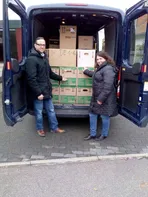 Der Sprinter ist gepackt - 19 Zentner warten auf ihren Abtransport