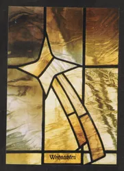 Bleiglasfenster 'Weihnachten' (1936) von dem Künstler Albert Finck in der Evang. Kirche Hemsbach