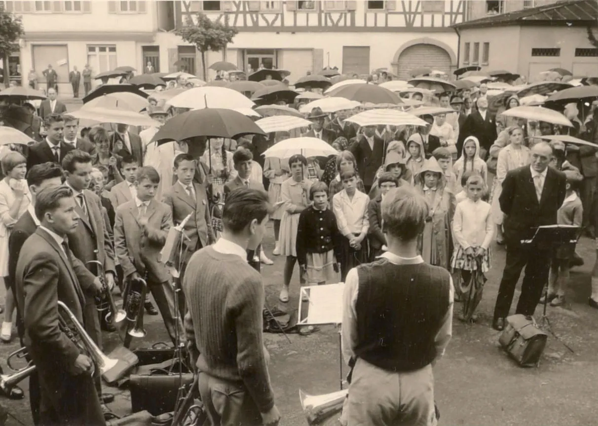 Posaunenchor beim 101. Landesfest des Gustav-Adolf-Werks in Baden-Baden (1950)