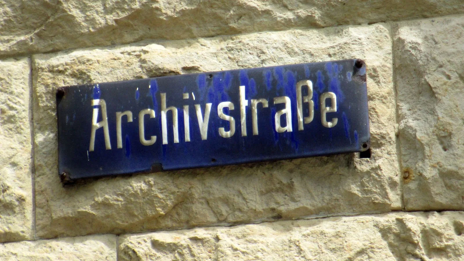 Straßenschild der Archivstraße in Dresden